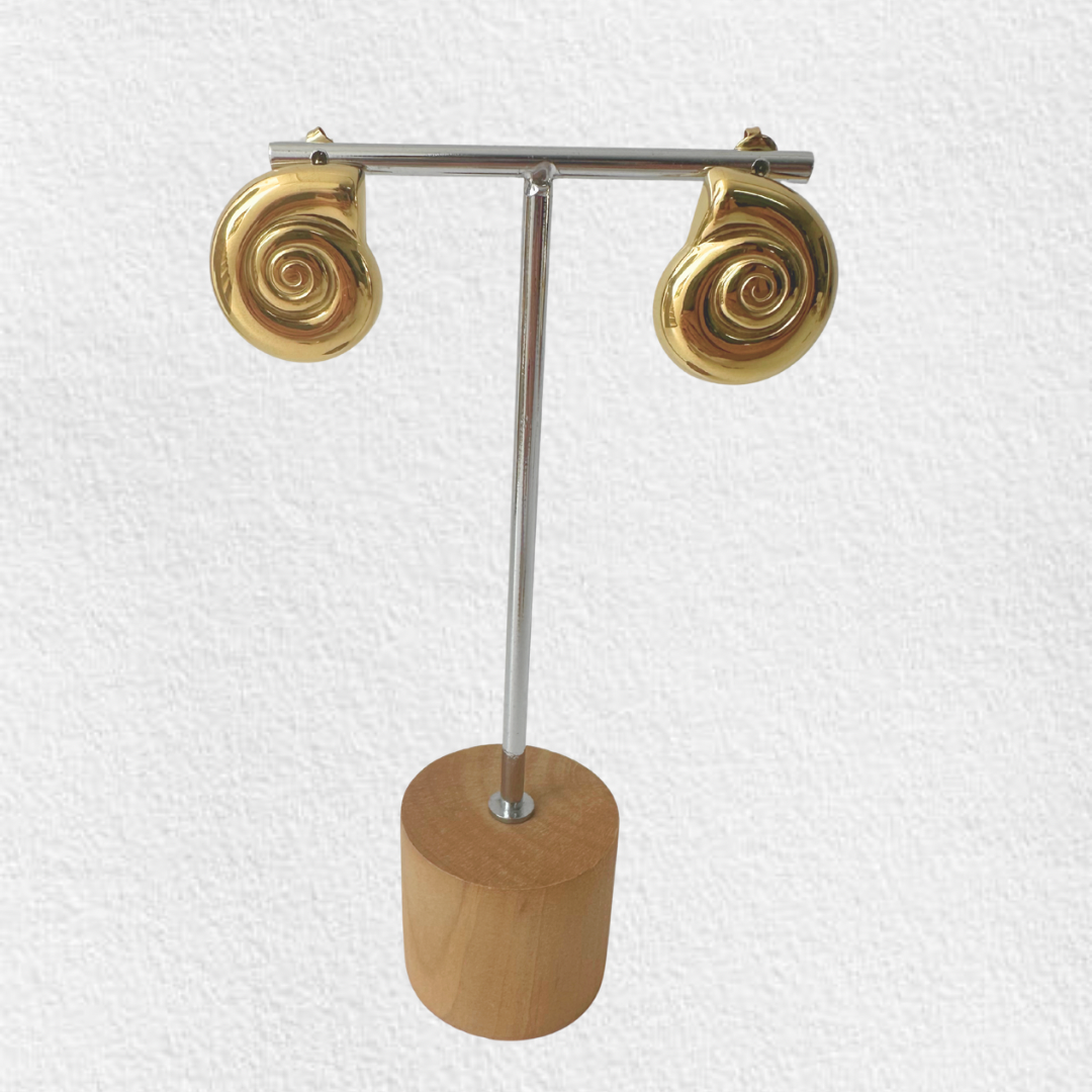 brincos em aço CARACOL