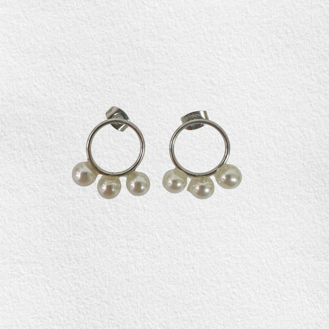 brincos em aço ELLE