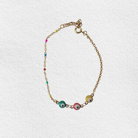 pulseira em aço 3 OLHOS