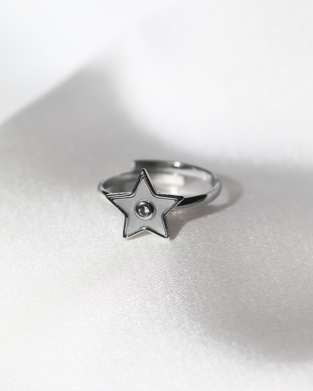 anel em aço ESTRELA