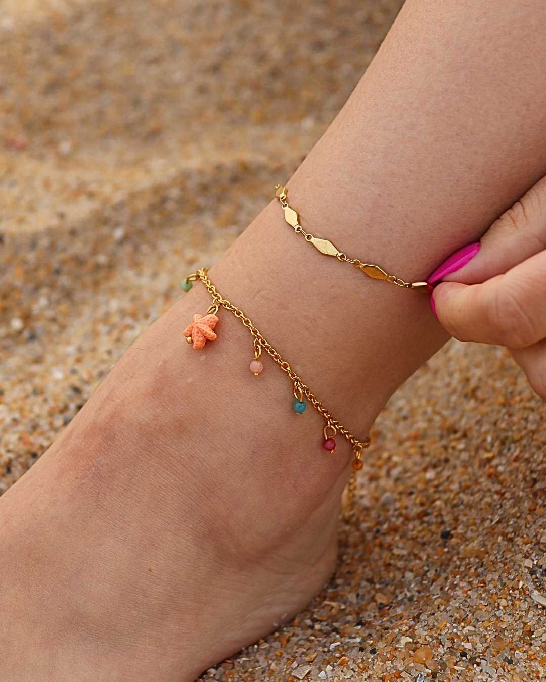 pulseira de pé em aço DEISE