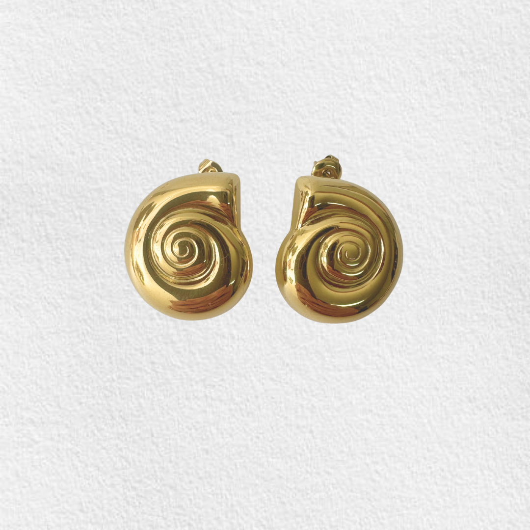 brincos em aço CARACOL